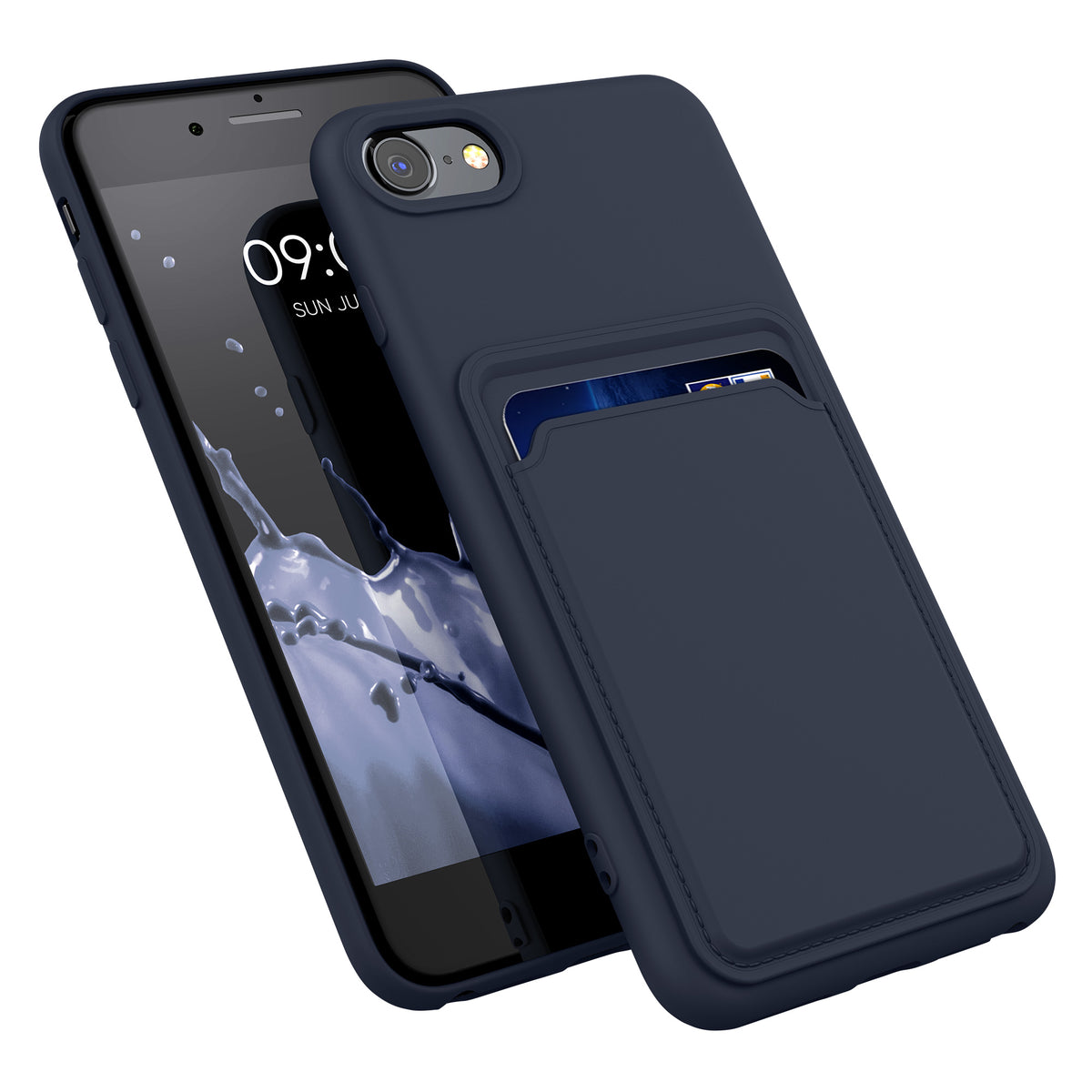 kwmobile Handyhülle für Apple iPhone SE (2022) / SE (2020) / 8 / 7 Hülle mit Kartenfach - Schutzhülle Cover