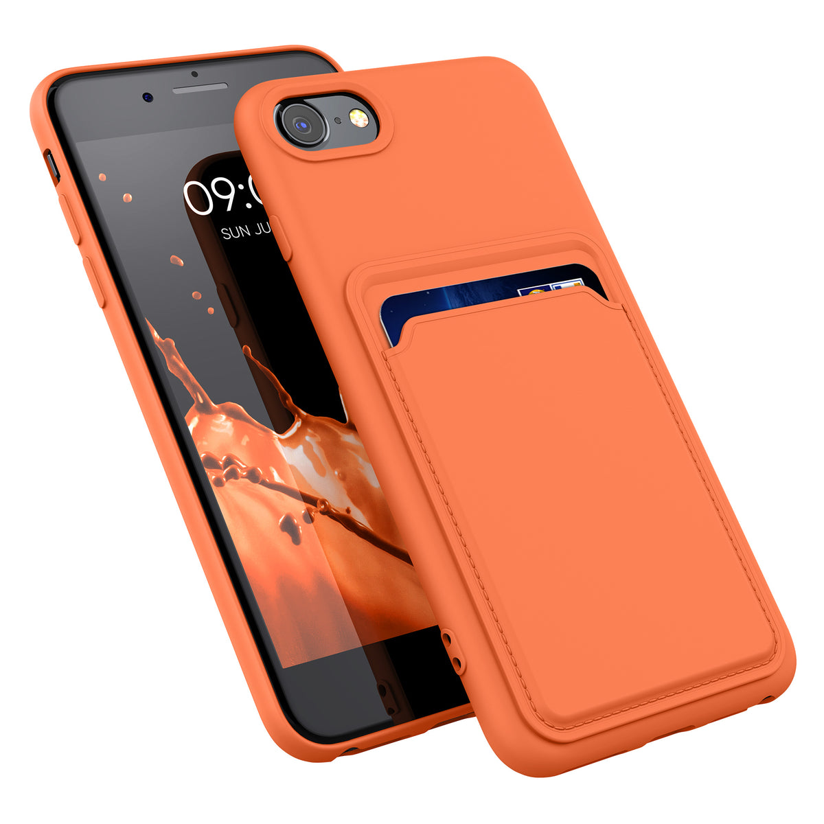 kwmobile Handyhülle für Apple iPhone SE (2022) / SE (2020) / 8 / 7 Hülle mit Kartenfach - Schutzhülle Cover