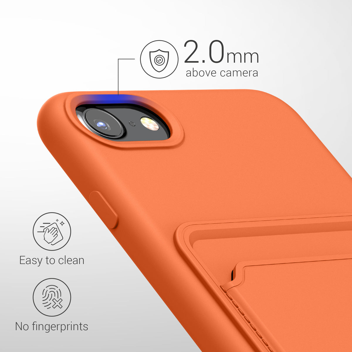 kwmobile Handyhülle für Apple iPhone SE (2022) / SE (2020) / 8 / 7 Hülle mit Kartenfach - Schutzhülle Cover