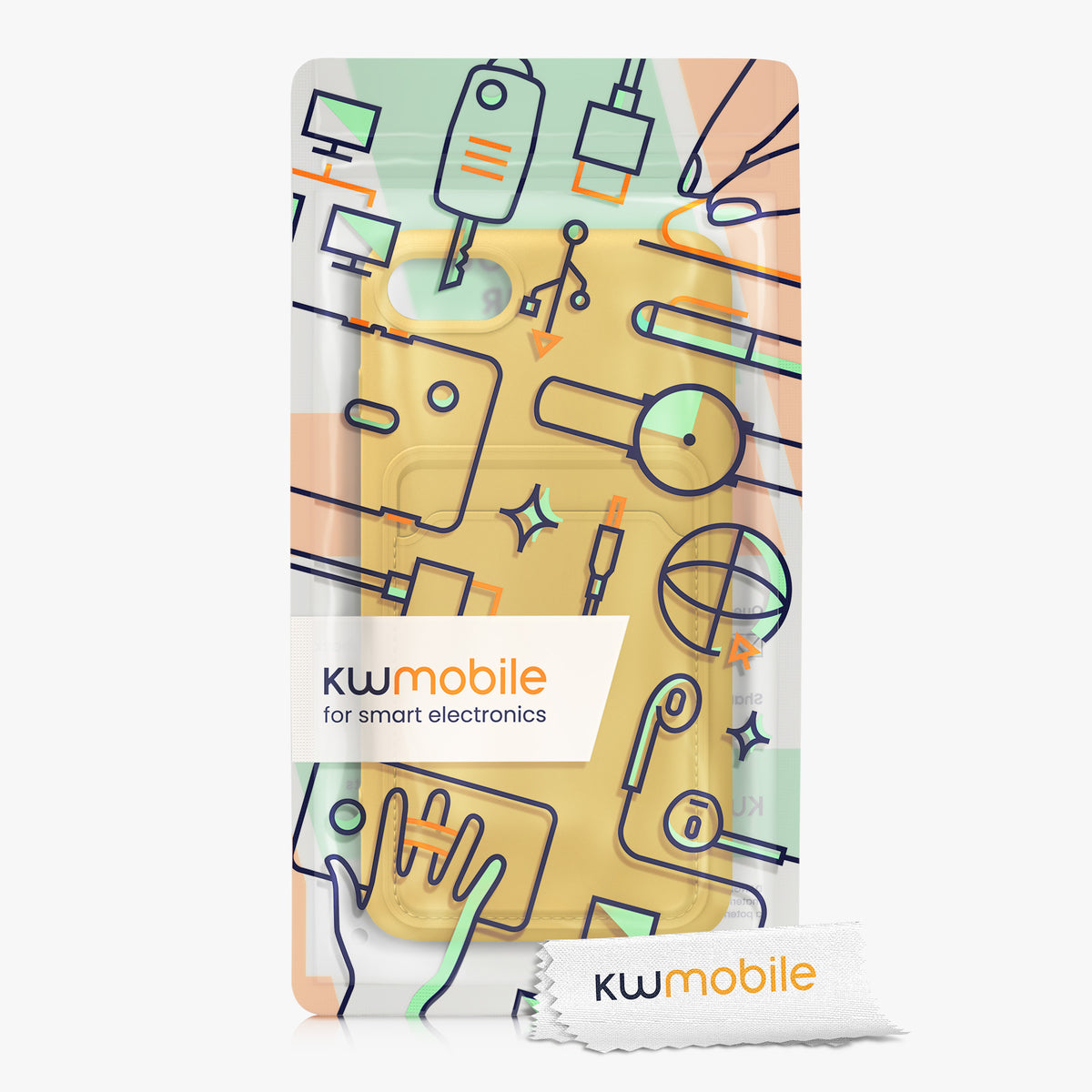 kwmobile Handyhülle für Apple iPhone SE (2022) / SE (2020) / 8 / 7 Hülle mit Kartenfach - Schutzhülle Cover