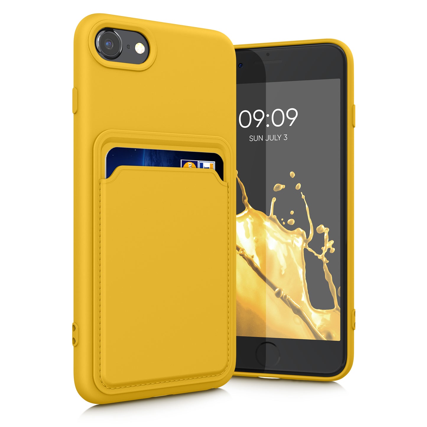kwmobile Handyhülle für Apple iPhone SE (2022) / SE (2020) / 8 / 7 Hülle mit Kartenfach - Schutzhülle Cover
