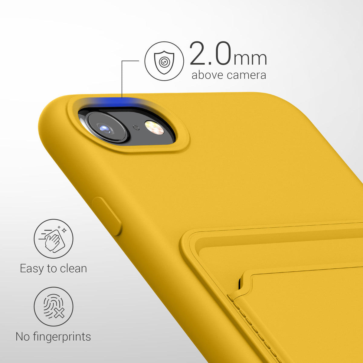 kwmobile Handyhülle für Apple iPhone SE (2022) / SE (2020) / 8 / 7 Hülle mit Kartenfach - Schutzhülle Cover