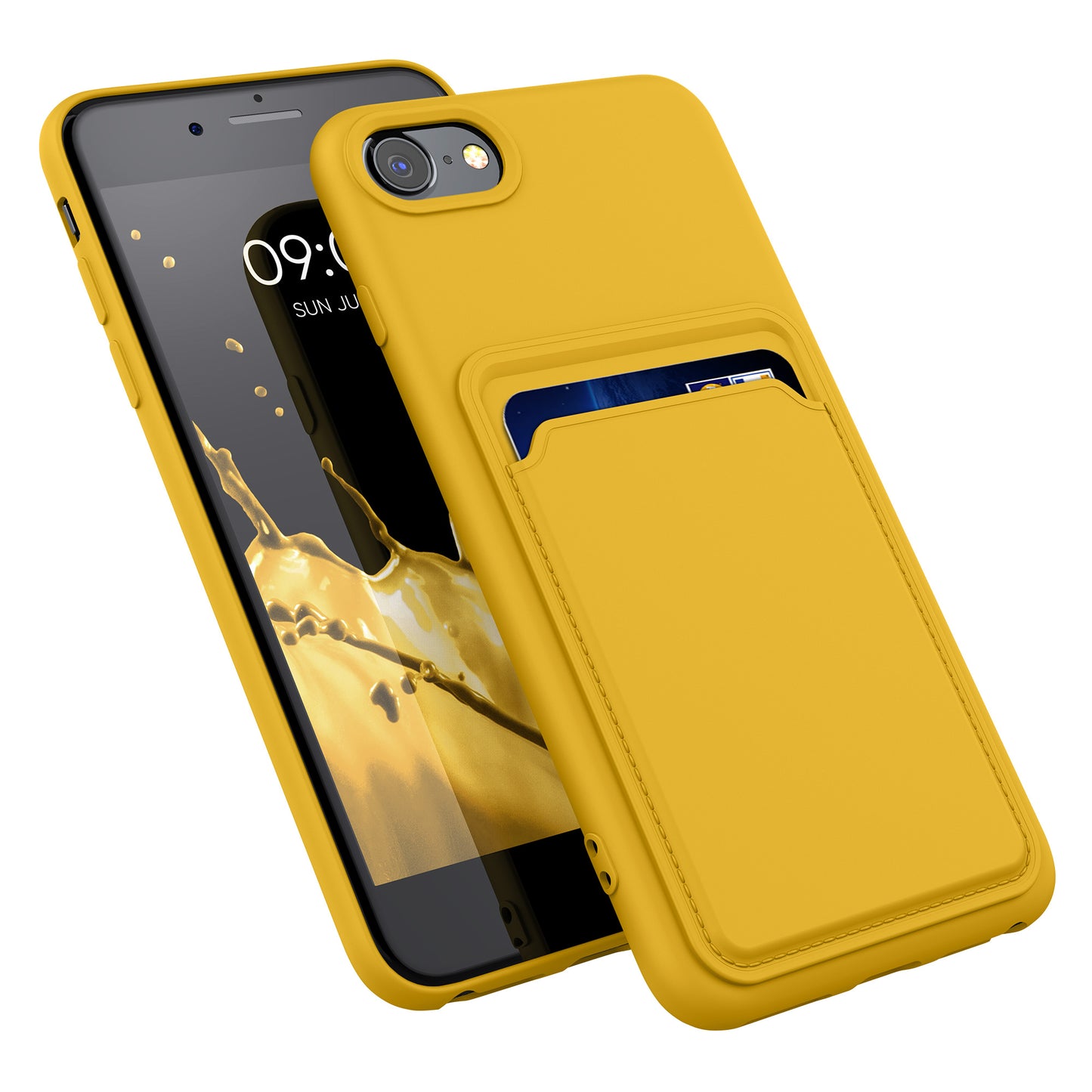 kwmobile Handyhülle für Apple iPhone SE (2022) / SE (2020) / 8 / 7 Hülle mit Kartenfach - Schutzhülle Cover