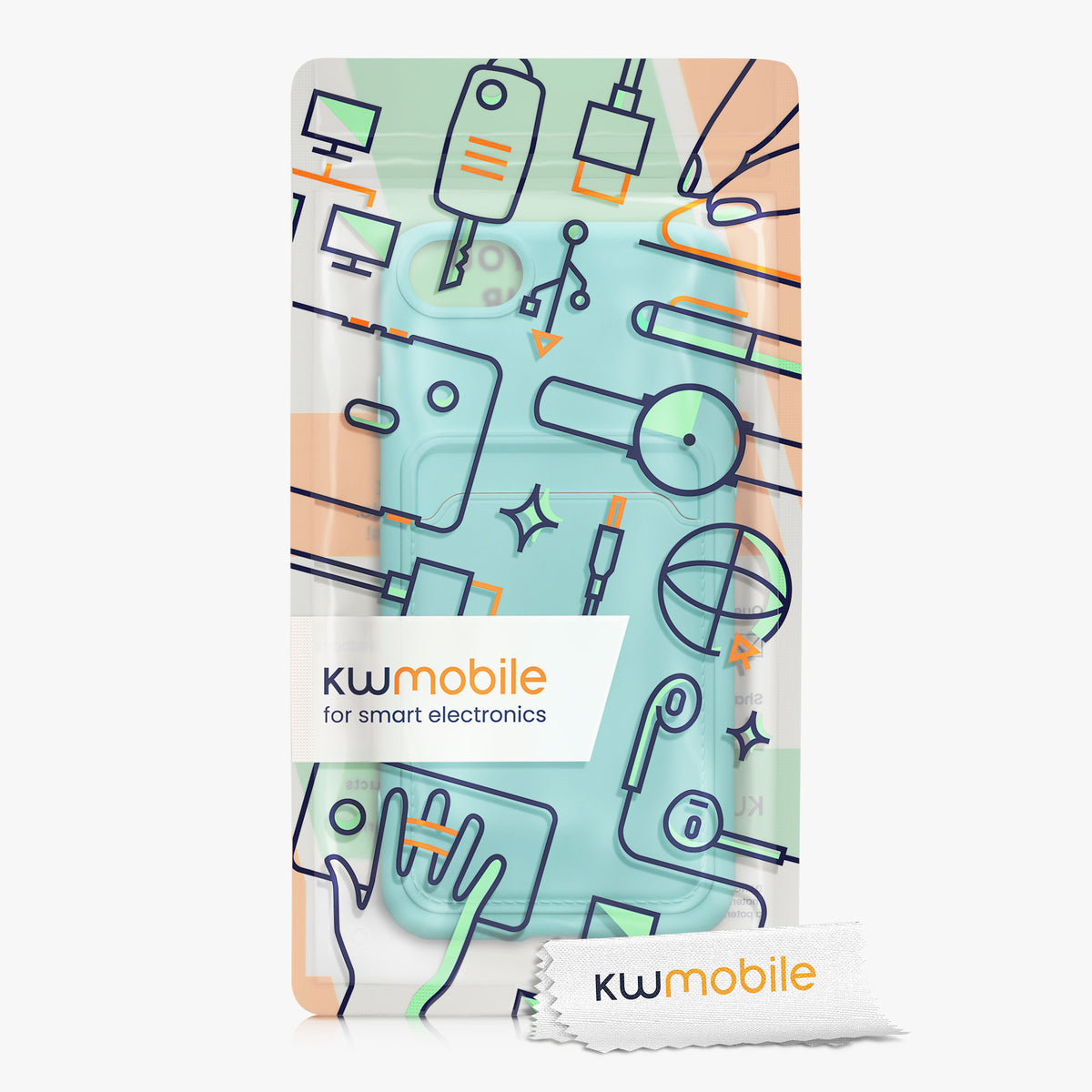 kwmobile Handyhülle für Apple iPhone SE (2022) / SE (2020) / 8 / 7 Hülle mit Kartenfach - Schutzhülle Cover
