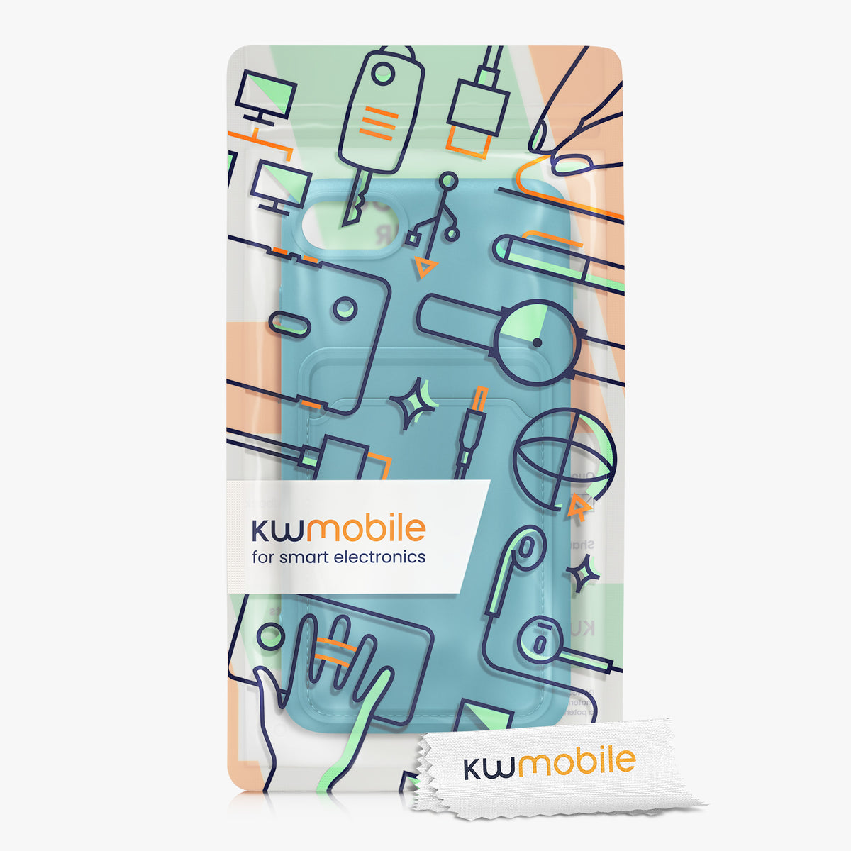 kwmobile Handyhülle für Apple iPhone SE (2022) / SE (2020) / 8 / 7 Hülle mit Kartenfach - Schutzhülle Cover
