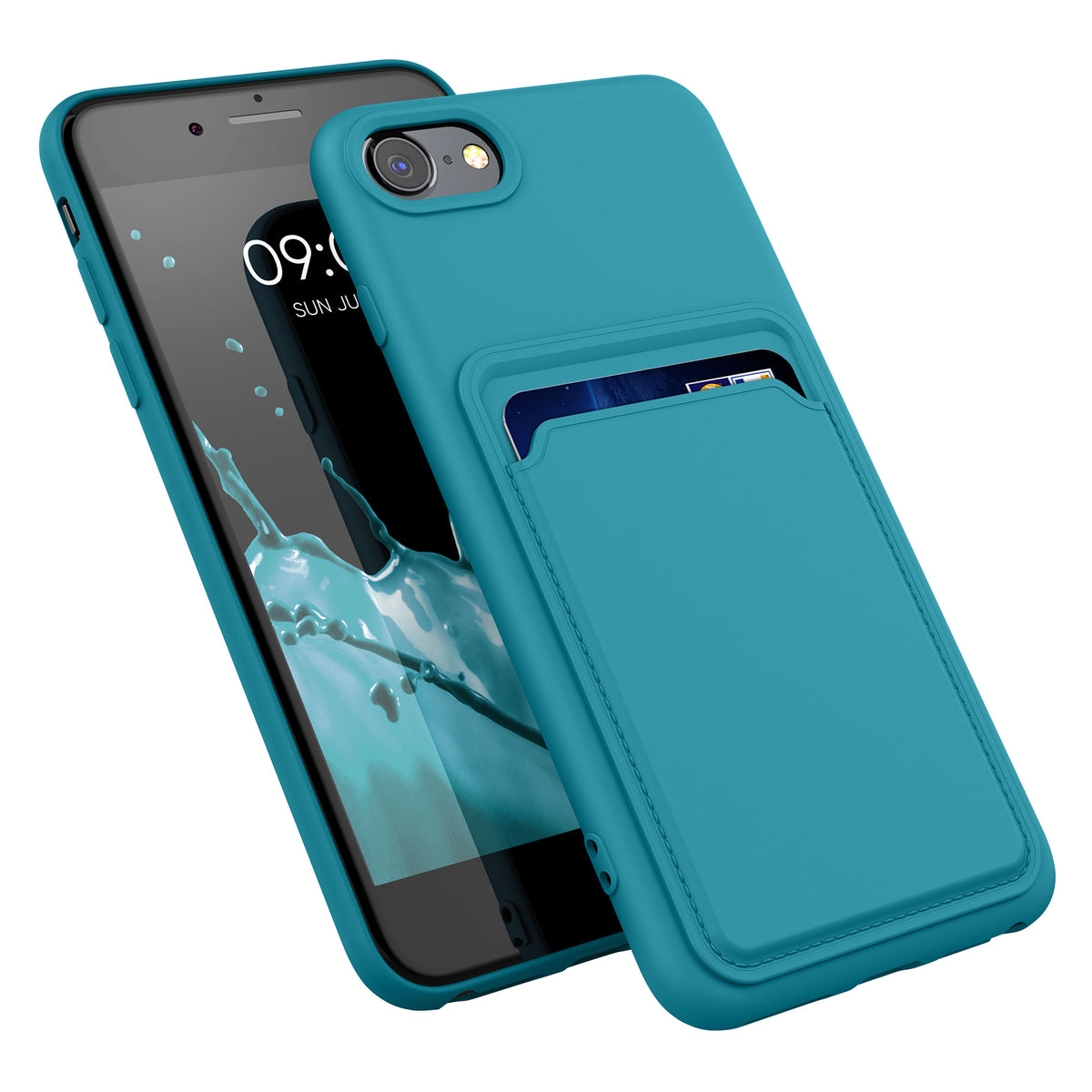 kwmobile Handyhülle für Apple iPhone SE (2022) / SE (2020) / 8 / 7 Hülle mit Kartenfach - Schutzhülle Cover