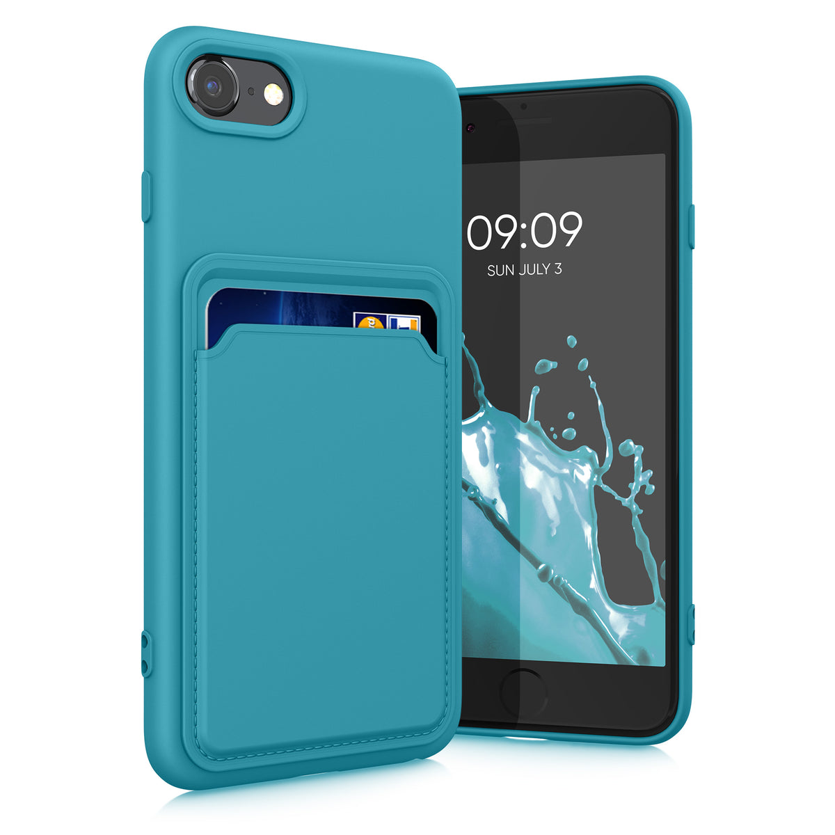 kwmobile Handyhülle für Apple iPhone SE (2022) / SE (2020) / 8 / 7 Hülle mit Kartenfach - Schutzhülle Cover