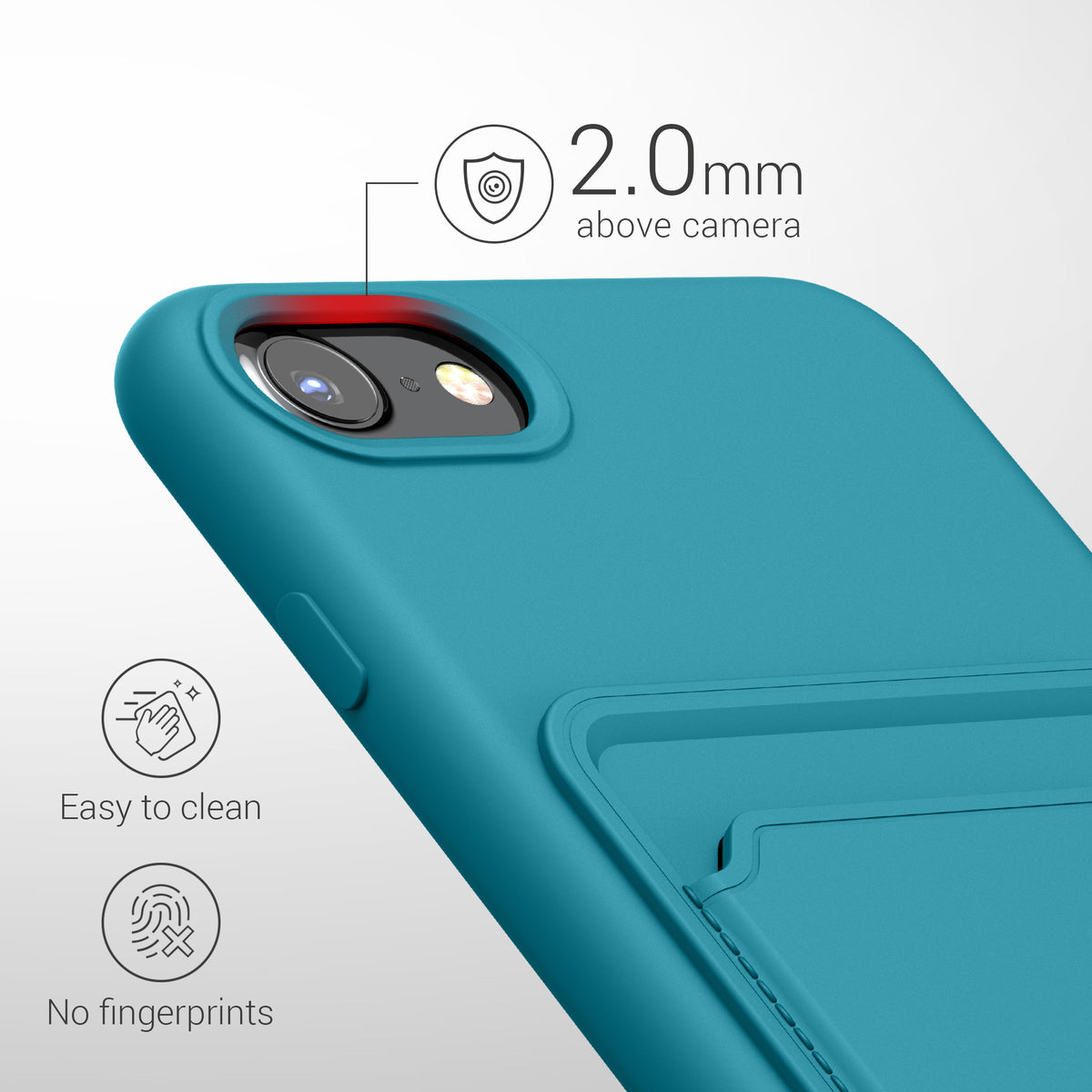 kwmobile Handyhülle für Apple iPhone SE (2022) / SE (2020) / 8 / 7 Hülle mit Kartenfach - Schutzhülle Cover