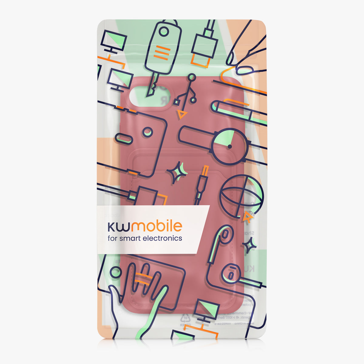 kwmobile Handyhülle für Apple iPhone SE (2022) / SE (2020) / 8 / 7 Hülle mit Kartenfach - Schutzhülle Cover