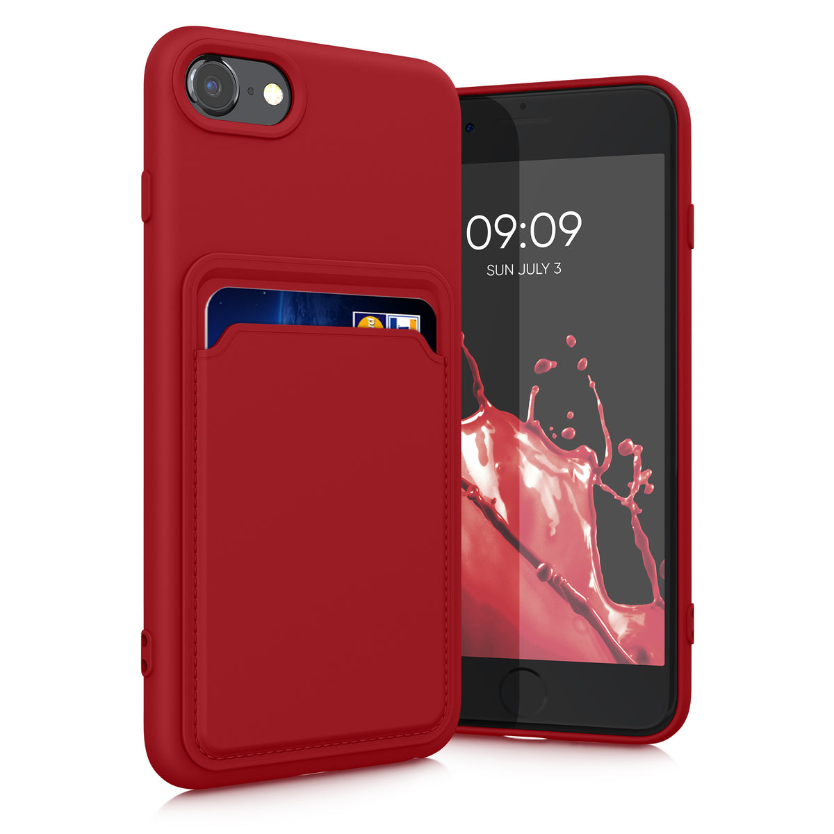 kwmobile Handyhülle für Apple iPhone SE (2022) / SE (2020) / 8 / 7 Hülle mit Kartenfach - Schutzhülle Cover
