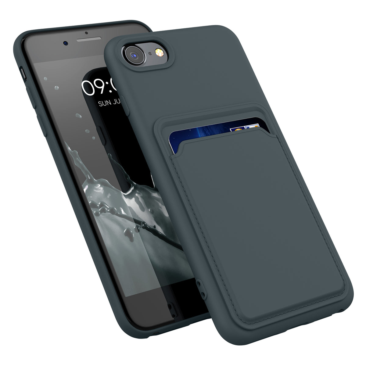 kwmobile Handyhülle für Apple iPhone SE (2022) / SE (2020) / 8 / 7 Hülle mit Kartenfach - Schutzhülle Cover