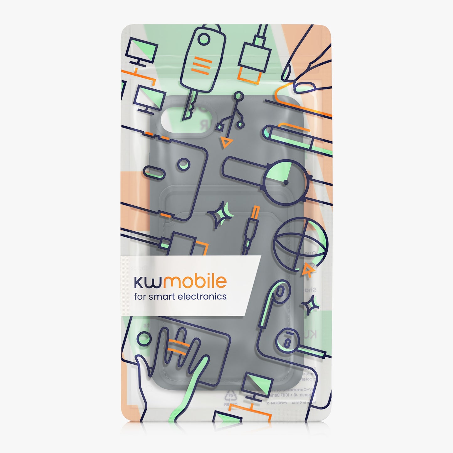 kwmobile Handyhülle für Apple iPhone SE (2022) / SE (2020) / 8 / 7 Hülle mit Kartenfach - Schutzhülle Cover