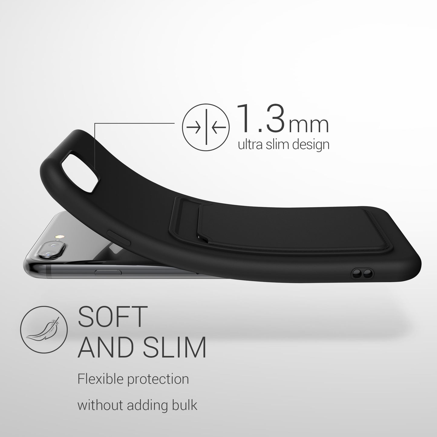 kwmobile Handyhülle für Apple iPhone 7 Plus / iPhone 8 Plus Hülle mit Kartenfach - Schutzhülle Cover