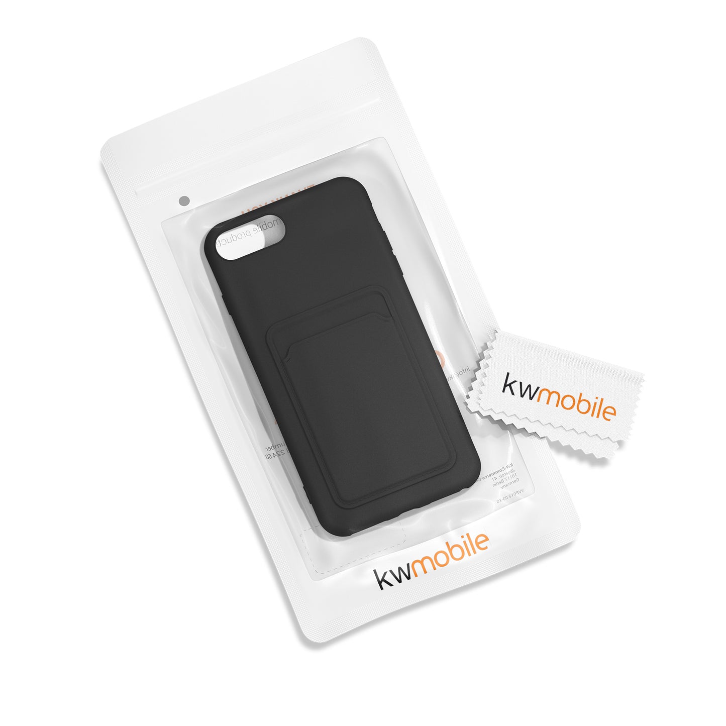 kwmobile Handyhülle für Apple iPhone 7 Plus / iPhone 8 Plus Hülle mit Kartenfach - Schutzhülle Cover