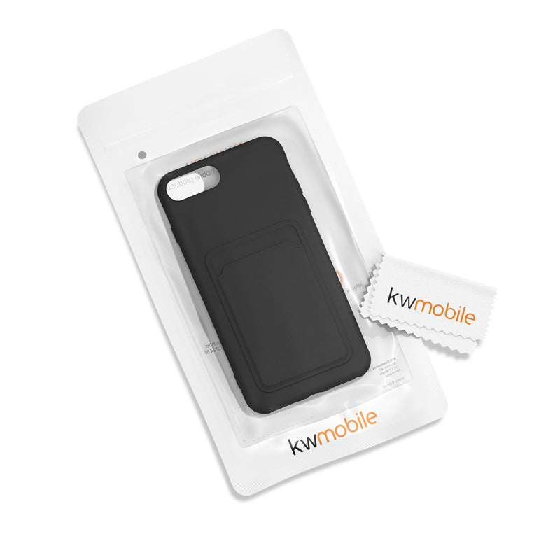 kwmobile Handyhülle für Apple iPhone 7 Plus / iPhone 8 Plus Hülle mit Kartenfach - Schutzhülle Cover