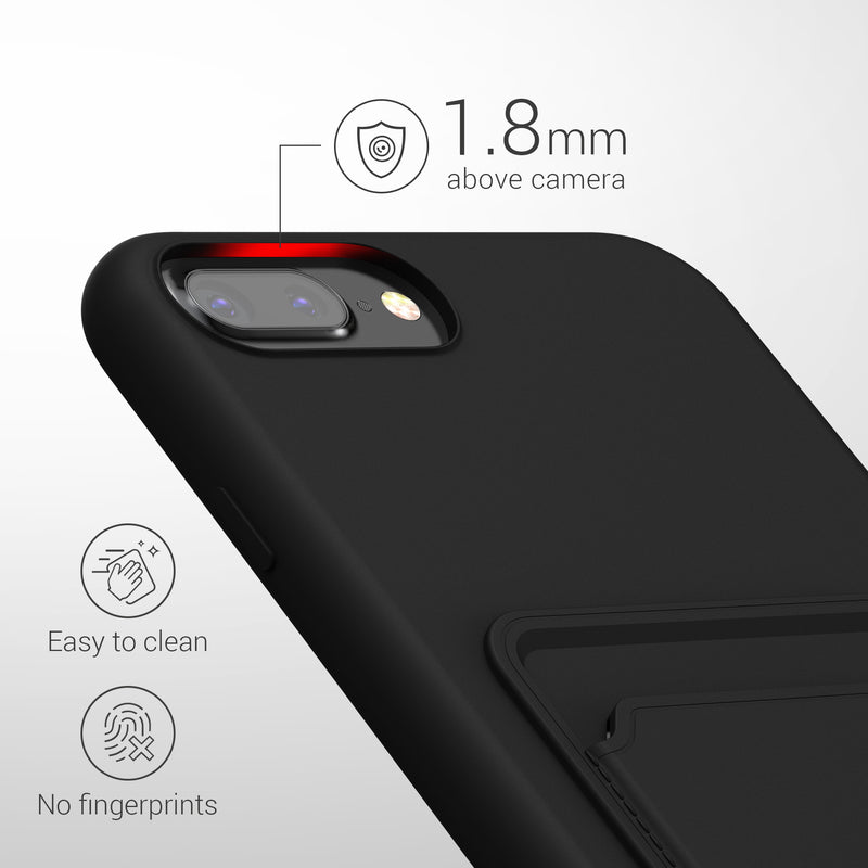kwmobile Handyhülle für Apple iPhone 7 Plus / iPhone 8 Plus Hülle mit Kartenfach - Schutzhülle Cover