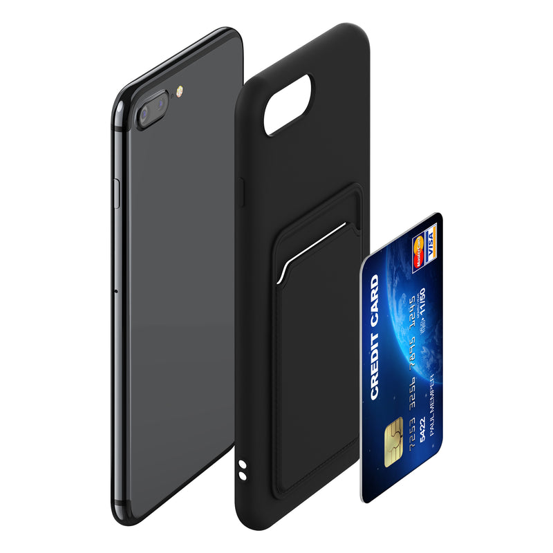 kwmobile Handyhülle für Apple iPhone 7 Plus / iPhone 8 Plus Hülle mit Kartenfach - Schutzhülle Cover