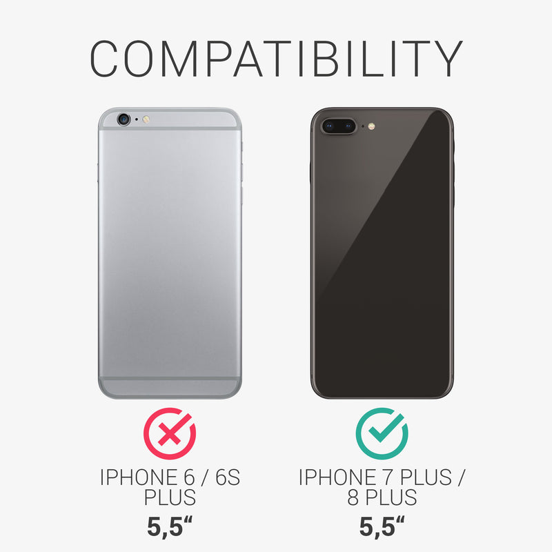 kwmobile Handyhülle für Apple iPhone 7 Plus / iPhone 8 Plus Hülle mit Kartenfach - Schutzhülle Cover