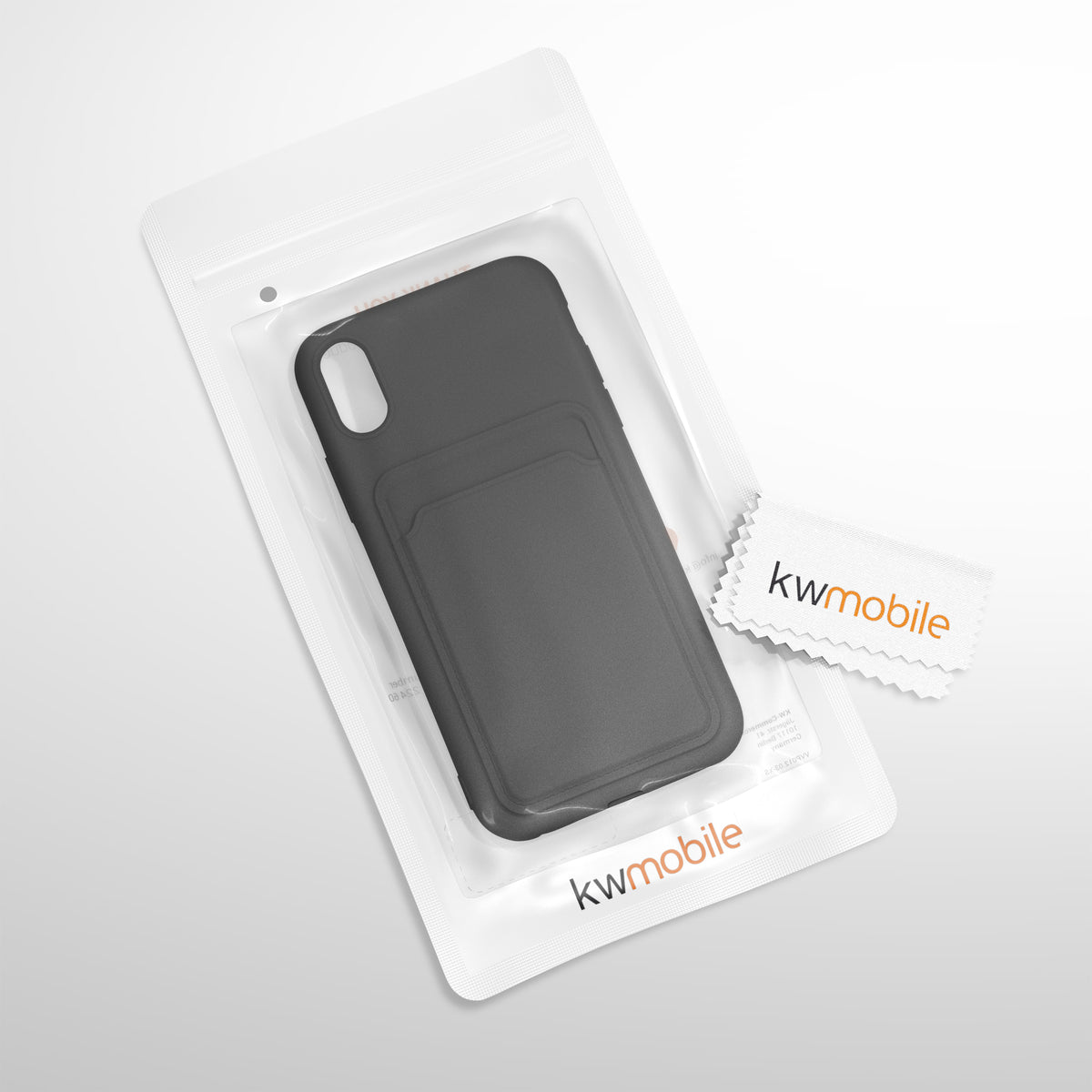 kwmobile Handyhülle für Apple iPhone X Hülle mit Kartenfach - Schutzhülle Cover
