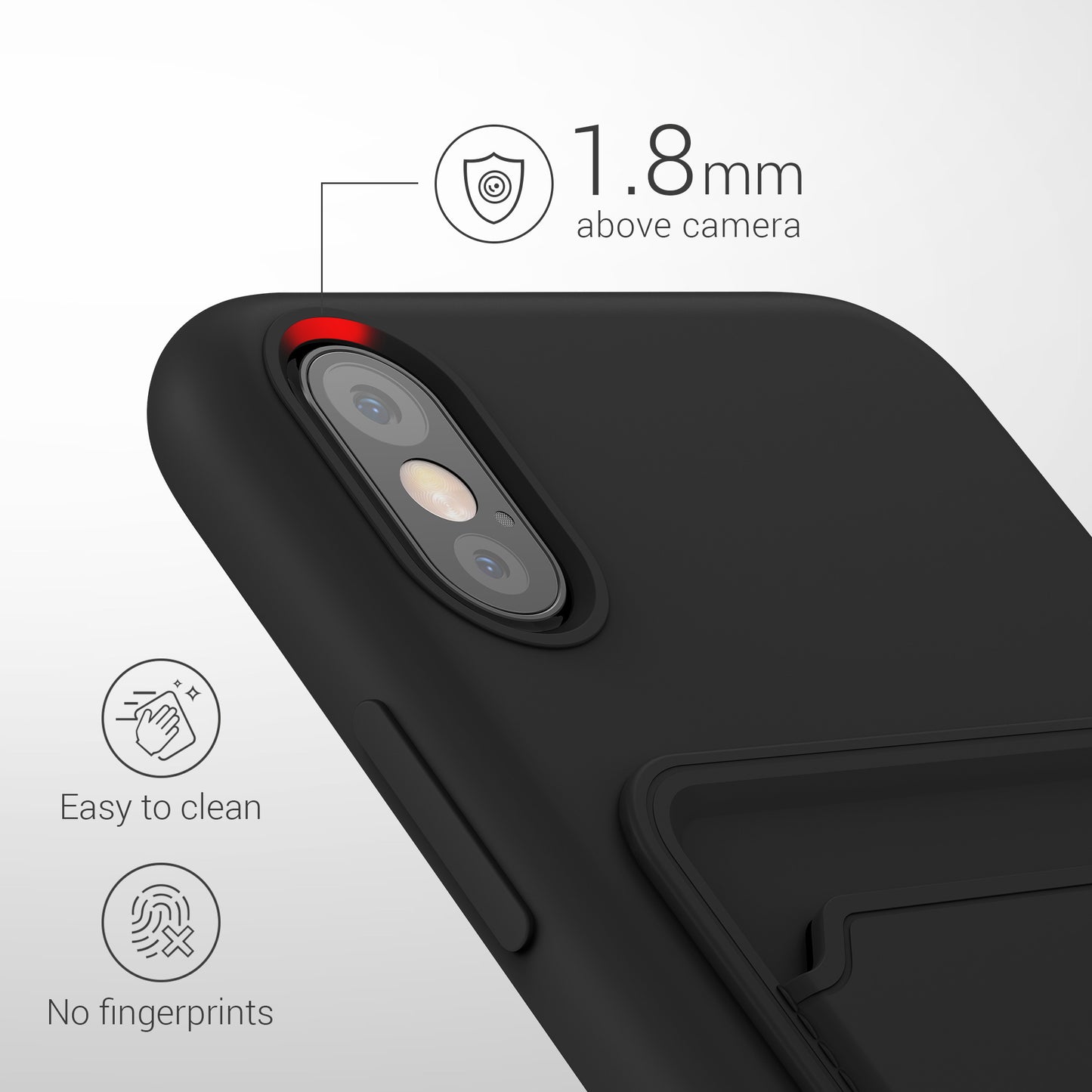 kwmobile Handyhülle für Apple iPhone X Hülle mit Kartenfach - Schutzhülle Cover