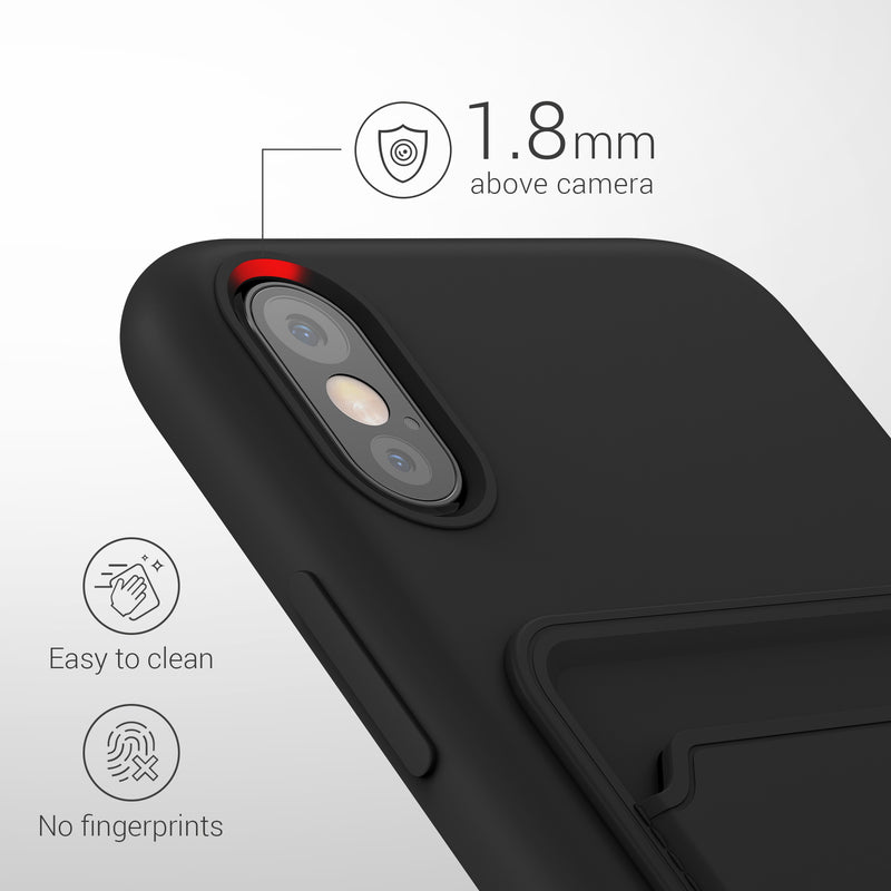 kwmobile Handyhülle für Apple iPhone X Hülle mit Kartenfach - Schutzhülle Cover