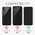 kwmobile Handyhülle für Apple iPhone X Hülle mit Kartenfach - Schutzhülle Cover
