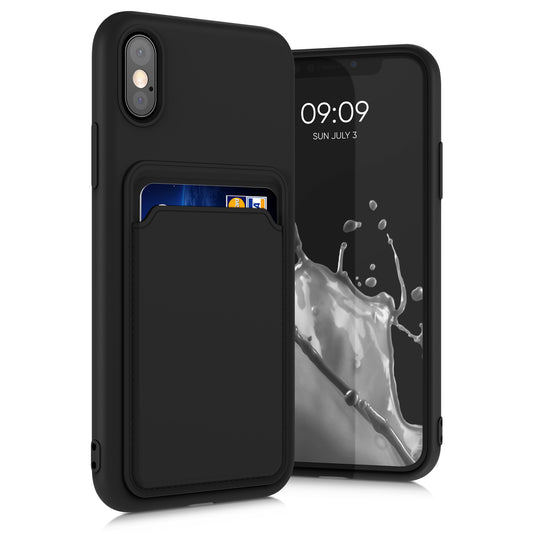 kwmobile Handyhülle für Apple iPhone X Hülle mit Kartenfach - Schutzhülle Cover