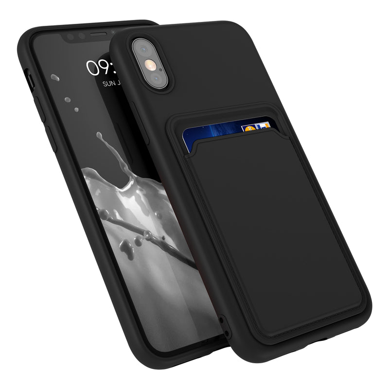 kwmobile Handyhülle für Apple iPhone X Hülle mit Kartenfach - Schutzhülle Cover