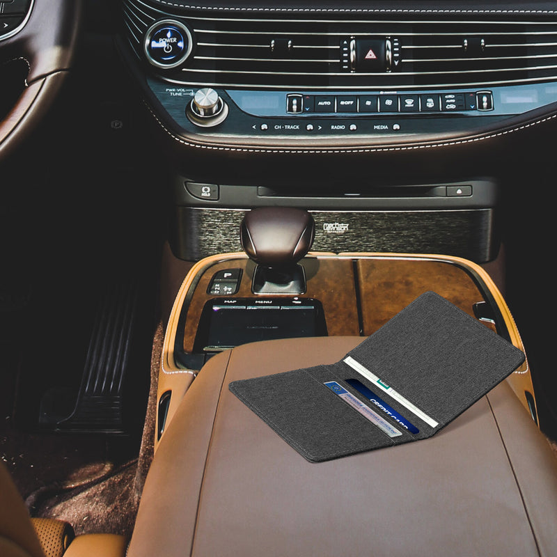 kwmobile Fahrzeugschein Hülle mit Kartenfächern - Etui Tasche für Auto Zulassungsbescheinigung Führerschein