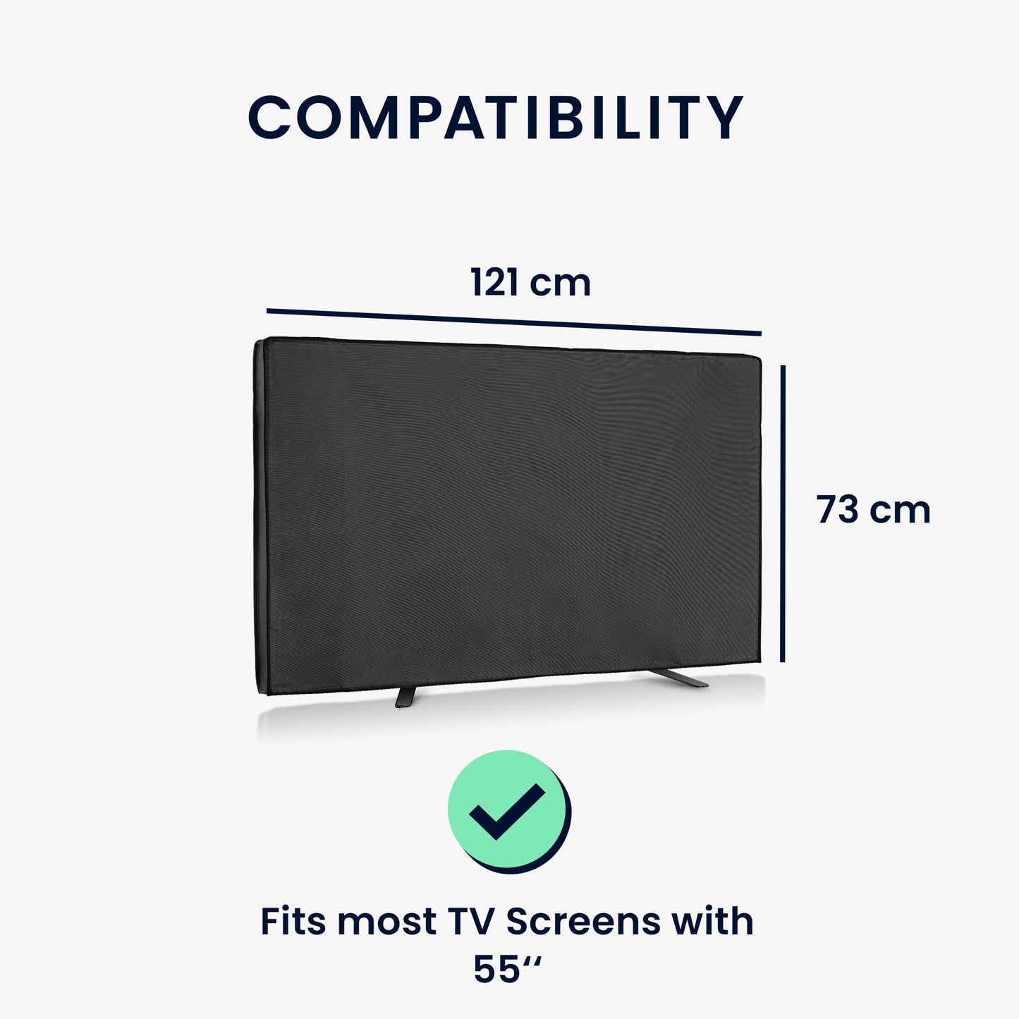 kwmobile 55’’ TV Outdoor TV Abdeckung - Fernseher Hülle Bildschirmschutz - Schutzhülle wetterfest - Hüllen