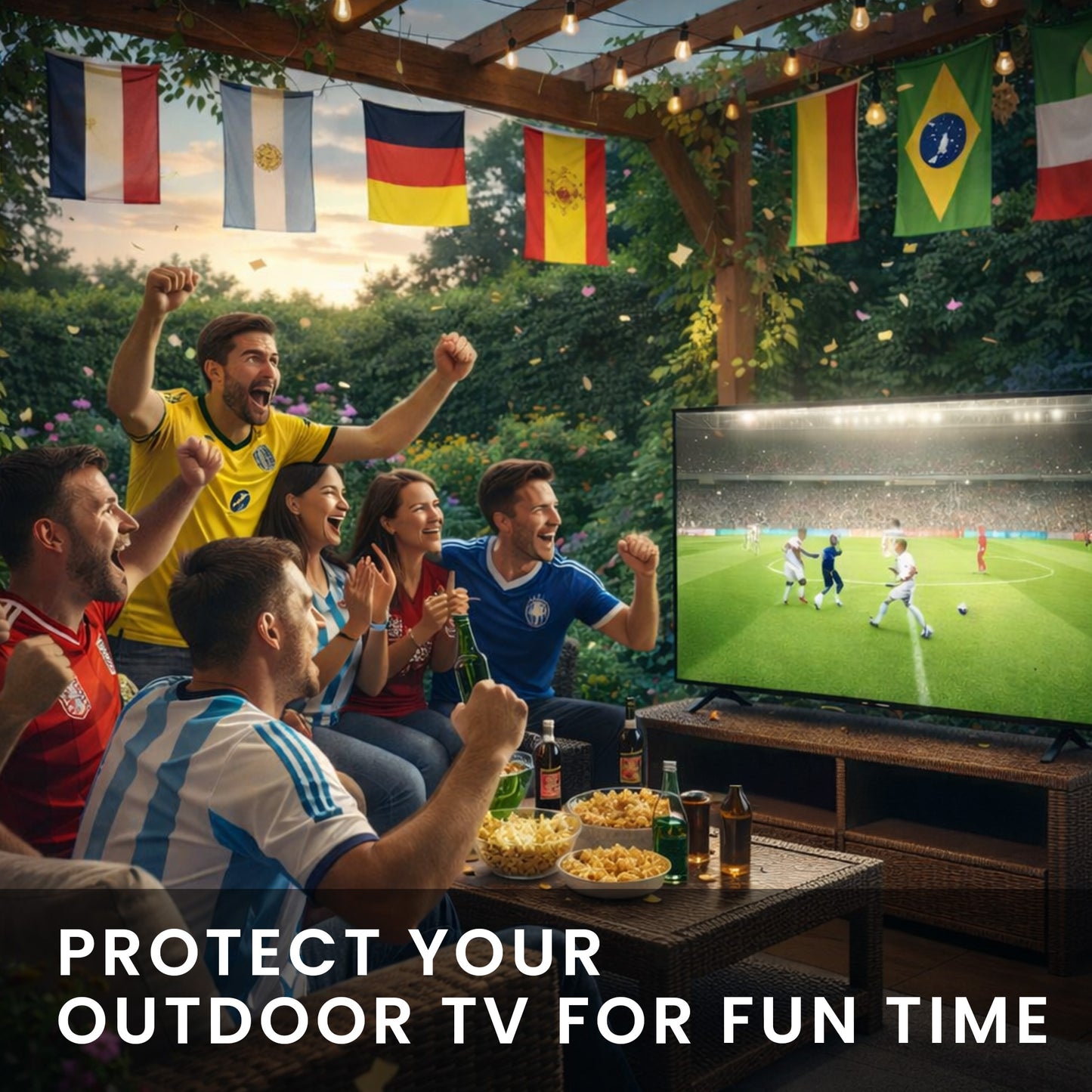 kwmobile 49-50’’ TV Outdoor TV Abdeckung - Fernseher Hülle Bildschirmschutz - Schutzhülle wetterfest - Hüllen
