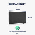 kwmobile 43’’ TV Outdoor TV Abdeckung - Fernseher Hülle Bildschirmschutz - Schutzhülle wetterfest - Schwarz - Hüllen