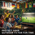 kwmobile 43’’ TV Outdoor TV Abdeckung - Fernseher Hülle Bildschirmschutz - Schutzhülle wetterfest - Schwarz - Hüllen