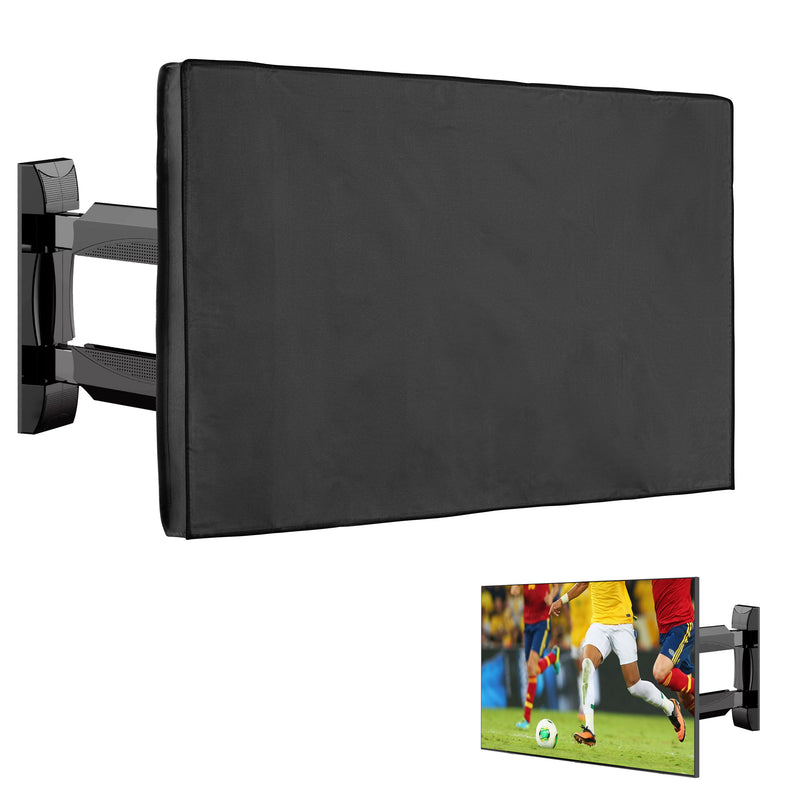 kwmobile 43" TV Outdoor TV Abdeckung - Fernseher Hülle Bildschirmschutz - Schutzhülle wetterfest - Schwarz Schwarz  