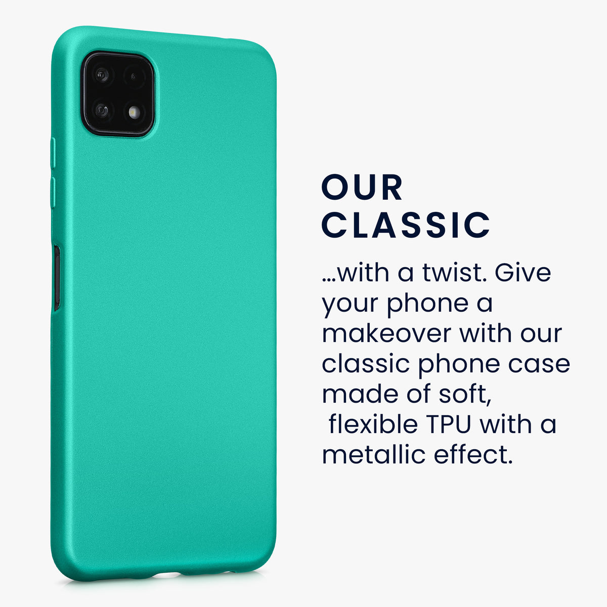 Samsung Galaxy A22 5G Handyhülle Silikon Metallic