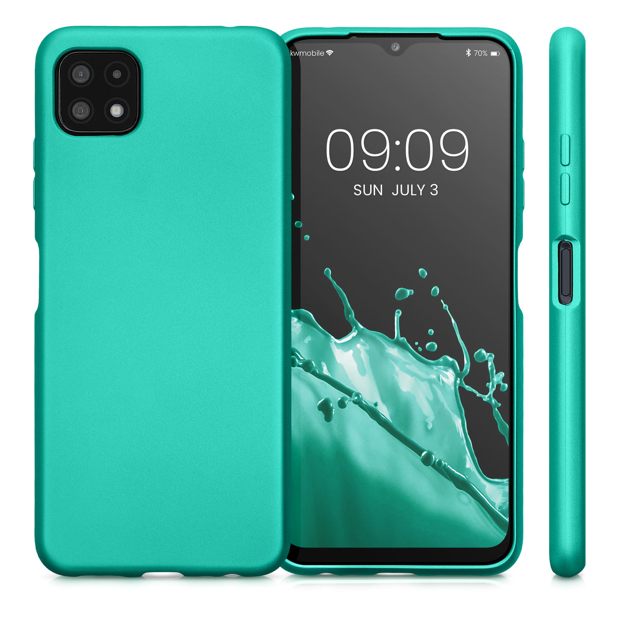 Samsung Galaxy A22 5G Handyhülle Silikon Metallic