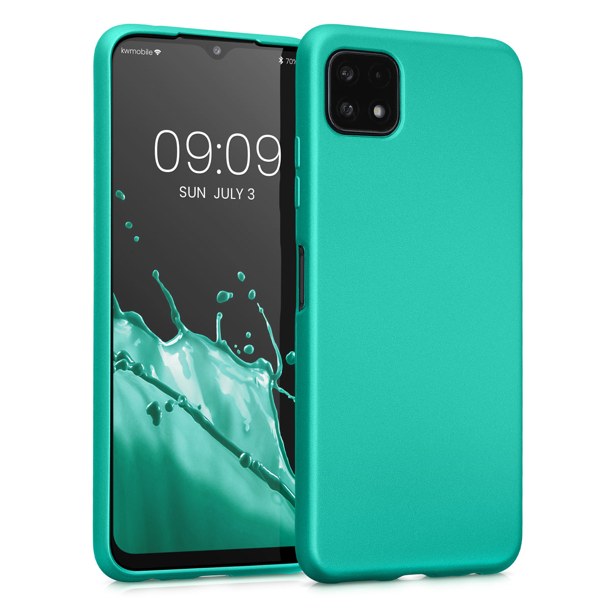 Samsung Galaxy A22 5G Handyhülle Silikon Metallic