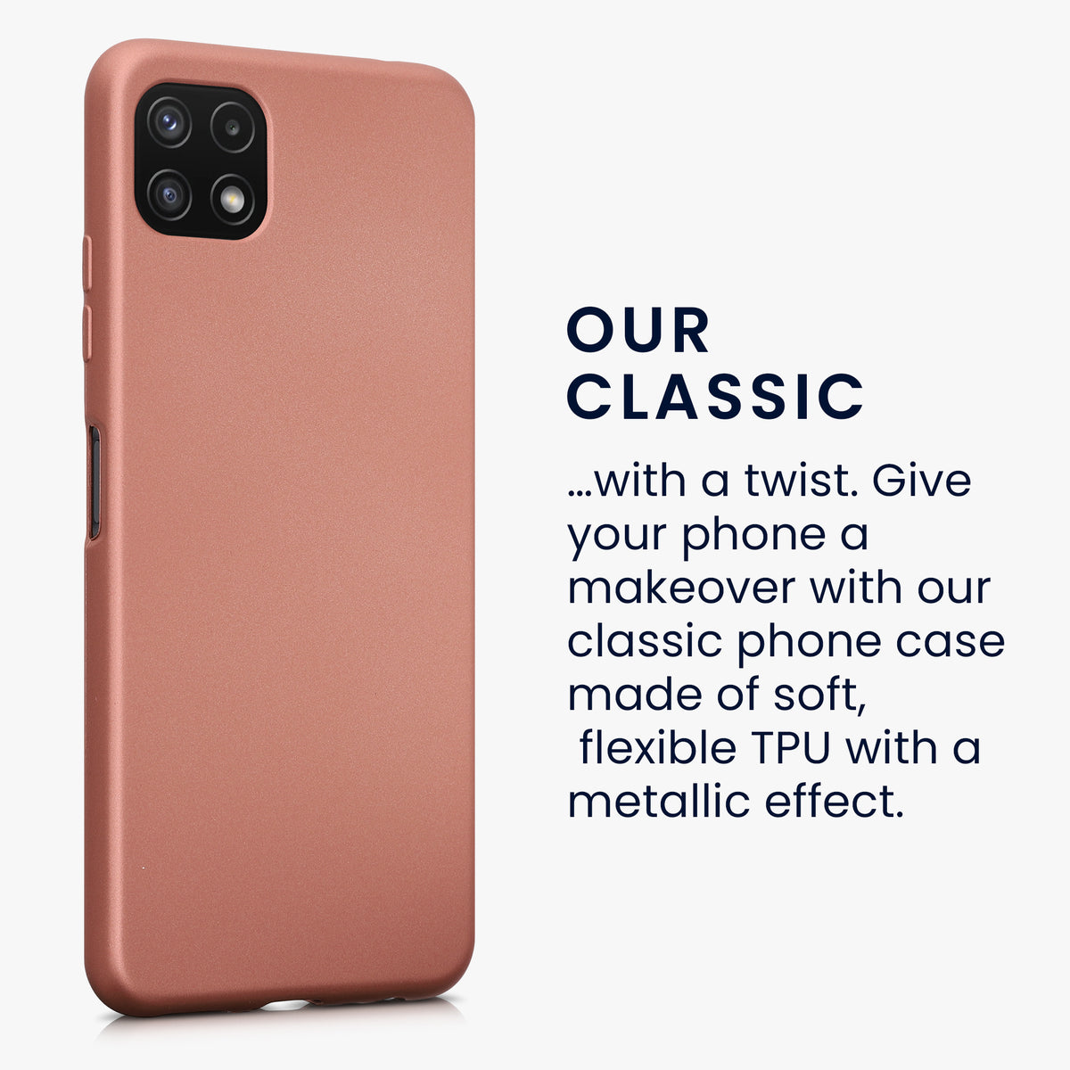 Samsung Galaxy A22 5G Handyhülle Silikon Metallic