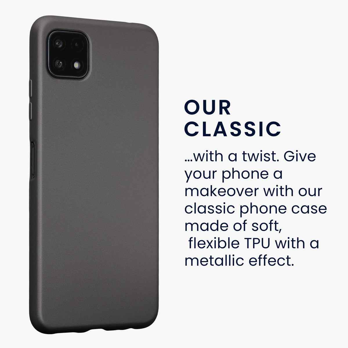 Samsung Galaxy A22 5G Handyhülle Silikon Metallic