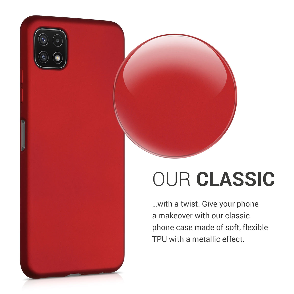 Samsung Galaxy A22 5G Handyhülle Silikon Metallic