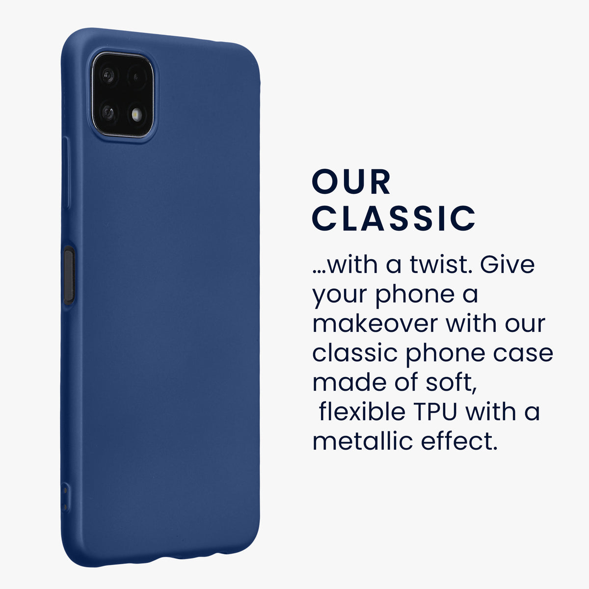Samsung Galaxy A22 5G Handyhülle Silikon Metallic