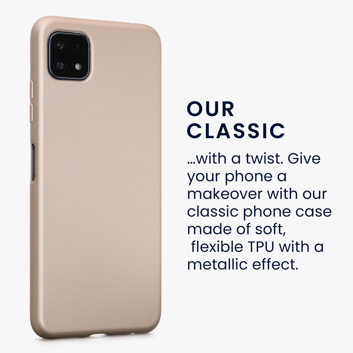 Samsung Galaxy A22 5G Handyhülle Silikon Metallic