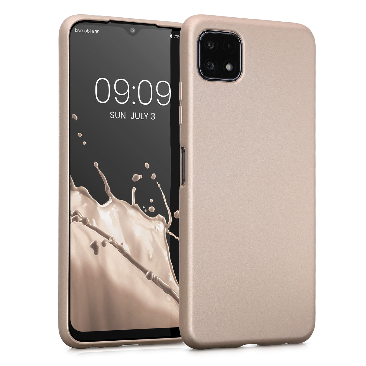 Samsung Galaxy A22 5G Handyhülle Silikon Metallic