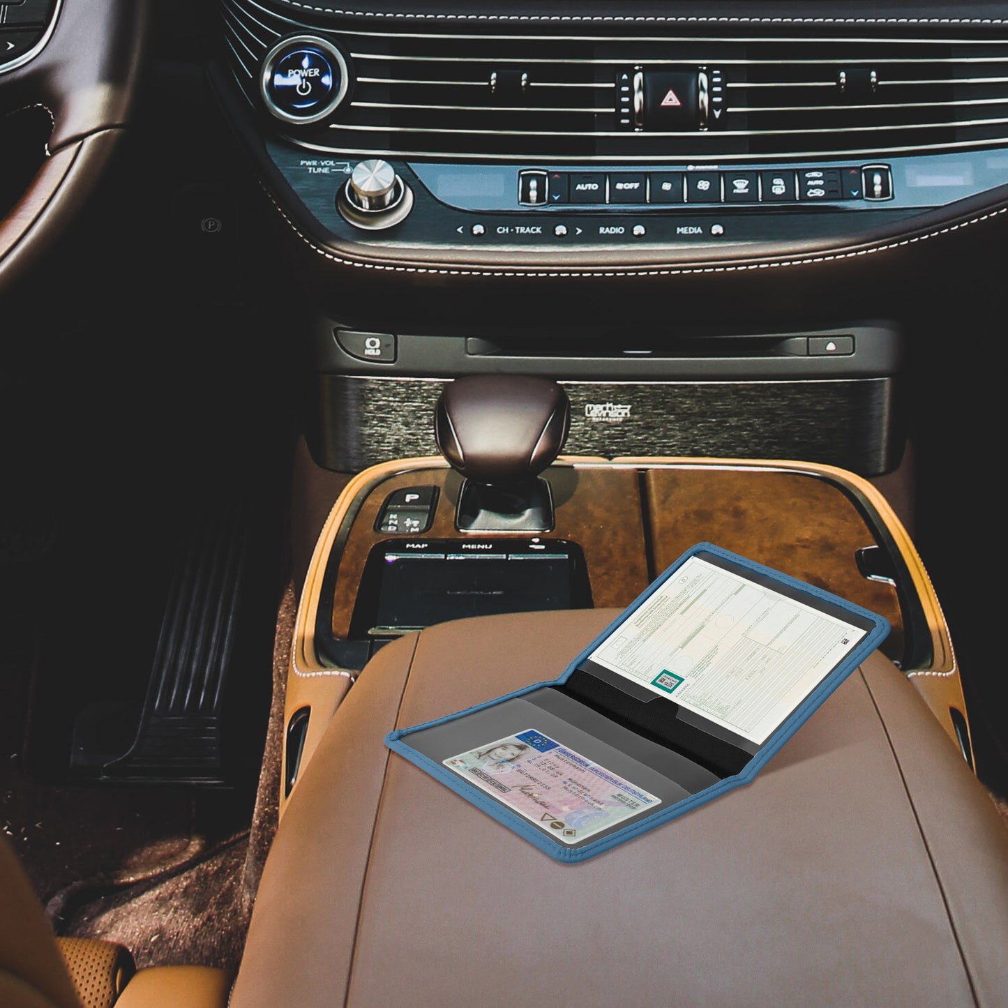 kwmobile Fahrzeugschein Hülle mit Kartenfächern - Hülle Fahrzeugschein Mappe - Tasche Etui für Kfz Zulassungsbescheinigung Führerschein Ausweis Kartenhüllen