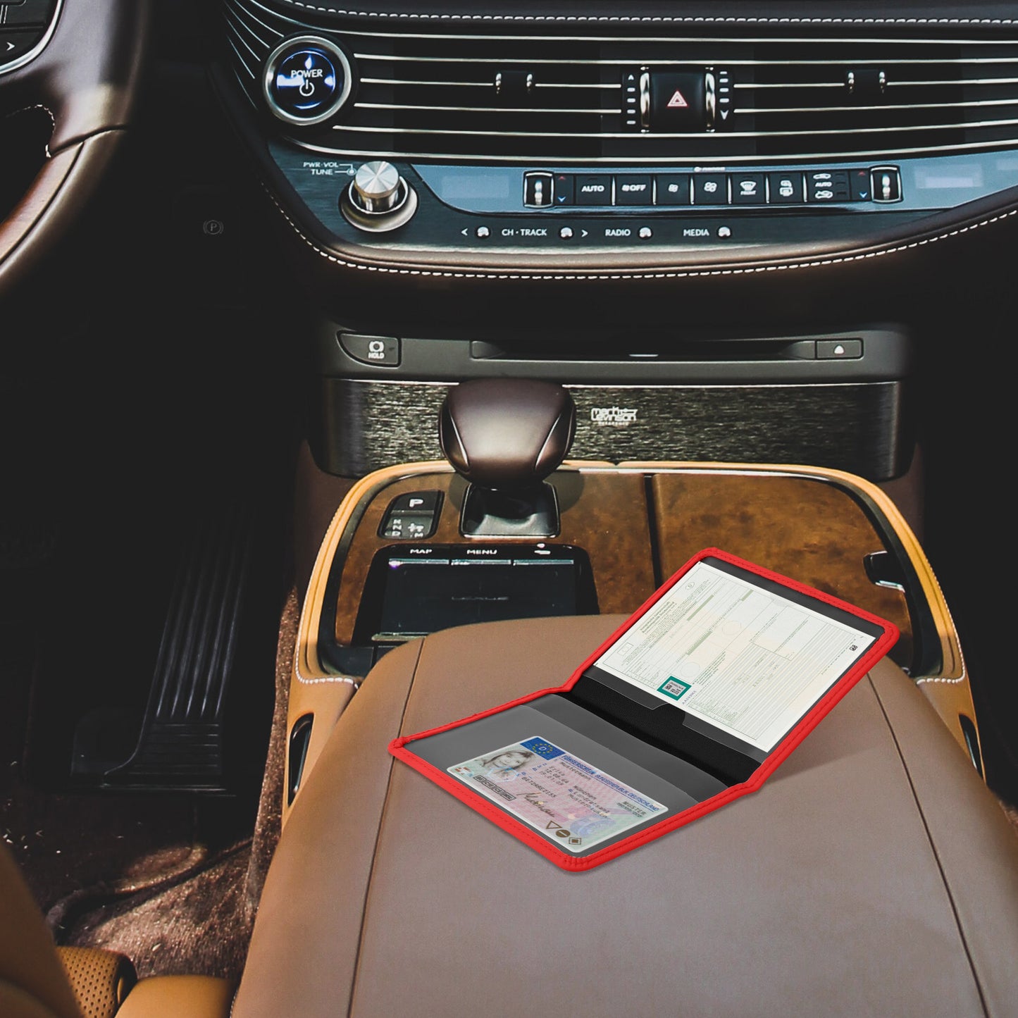 kwmobile Fahrzeugschein Hülle mit Kartenfächern - Hülle Fahrzeugschein Mappe - Tasche Etui für Kfz Zulassungsbescheinigung Führerschein Ausweis Kartenhüllen