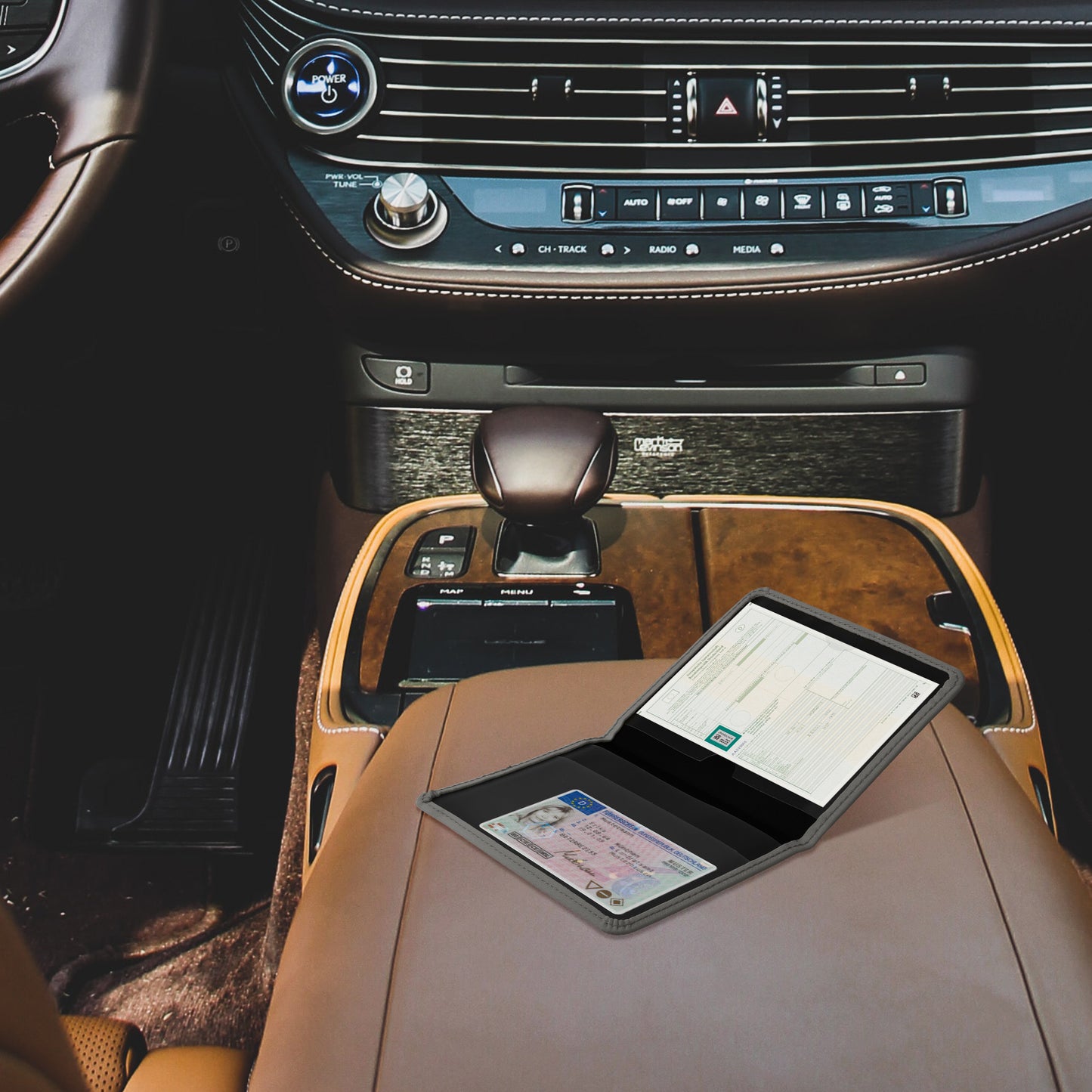kwmobile Fahrzeugschein Hülle mit Kartenfächern - Hülle Fahrzeugschein Mappe - Tasche Etui für Kfz Zulassungsbescheinigung Führerschein Ausweis Kartenhüllen