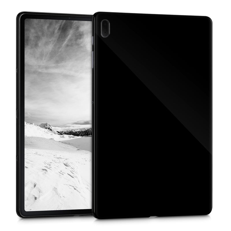 kwmobile Schutzhülle kompatibel mit Samsung Galaxy Tab S7 FE - Hülle Silikon - Tablet Cover Case Schwarz Schwarz  