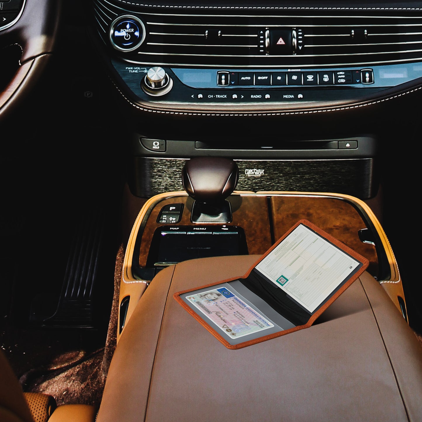kwmobile Fahrzeugschein Hülle mit Kartenfächern - Etui Tasche für Auto Zulassungsbescheinigung Führerschein