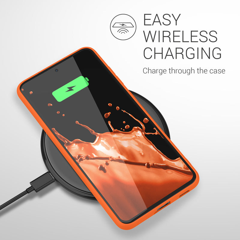kwmobile Handyhülle für Samsung Galaxy S21 FE Hülle - Schutzhülle Cover - Kabelloses Laden