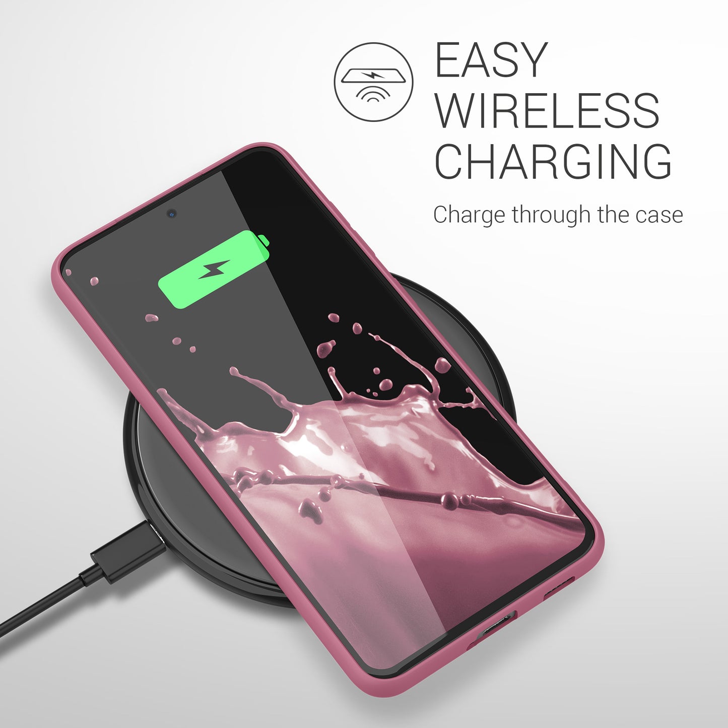 kwmobile Handyhülle für Samsung Galaxy S21 FE Hülle - Schutzhülle Cover - Kabelloses Laden